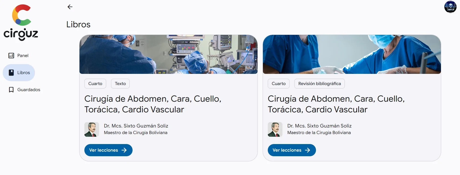 CirGuZ - Biblioteca de libros médicos digitales