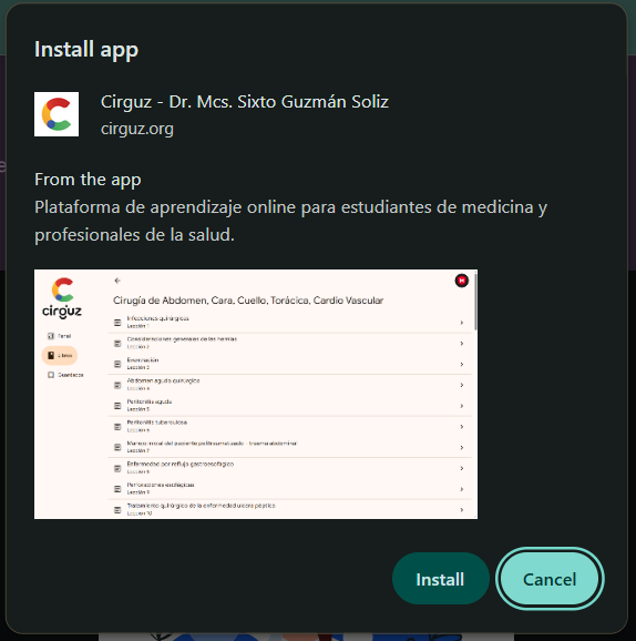 CirGuZ - Dashboard del estudiante