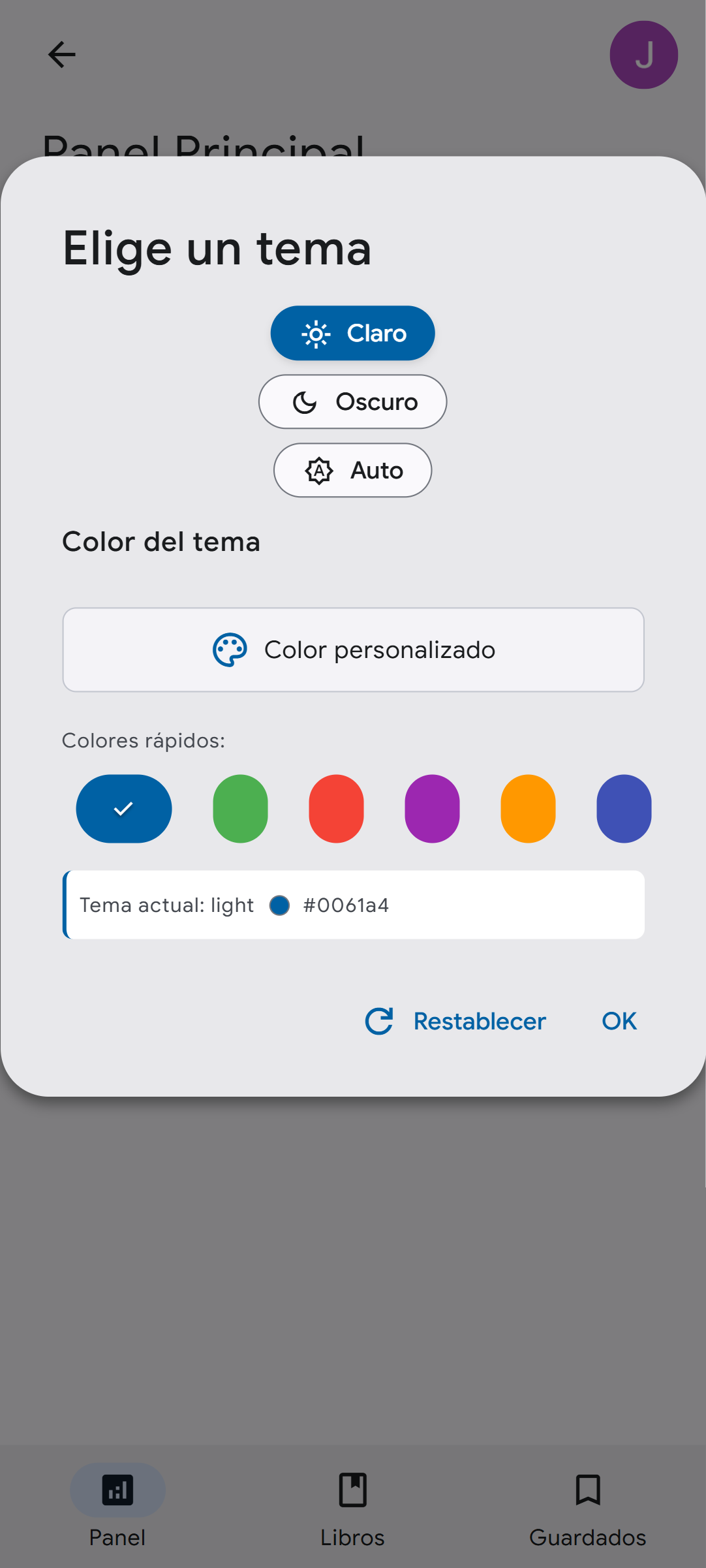 PhysioLife - Modo oscuro