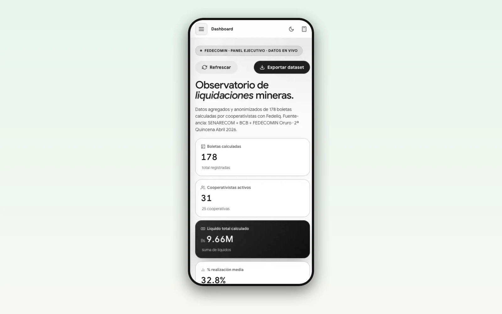 Fedeliq (Liqmin V4) — Liquidación minera — captura 4
