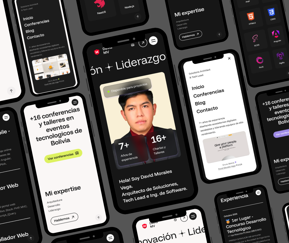 David Morales Vega - Hero section con animaciones