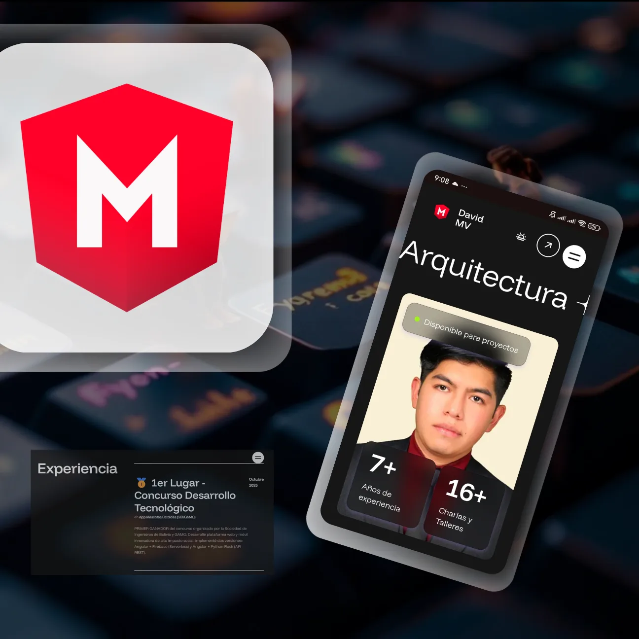 Portafolio David Morales Vega - Hero con video background y animaciones premium