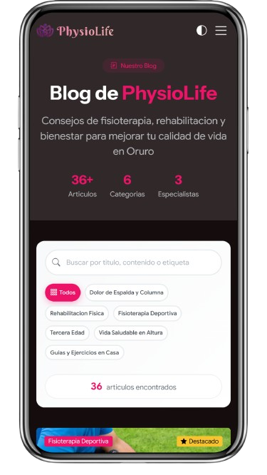 PhysioLife - Modo oscuro