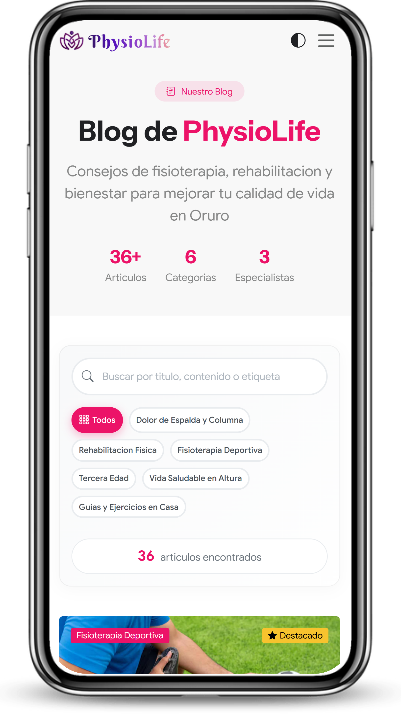 PhysioLife - Modo claro