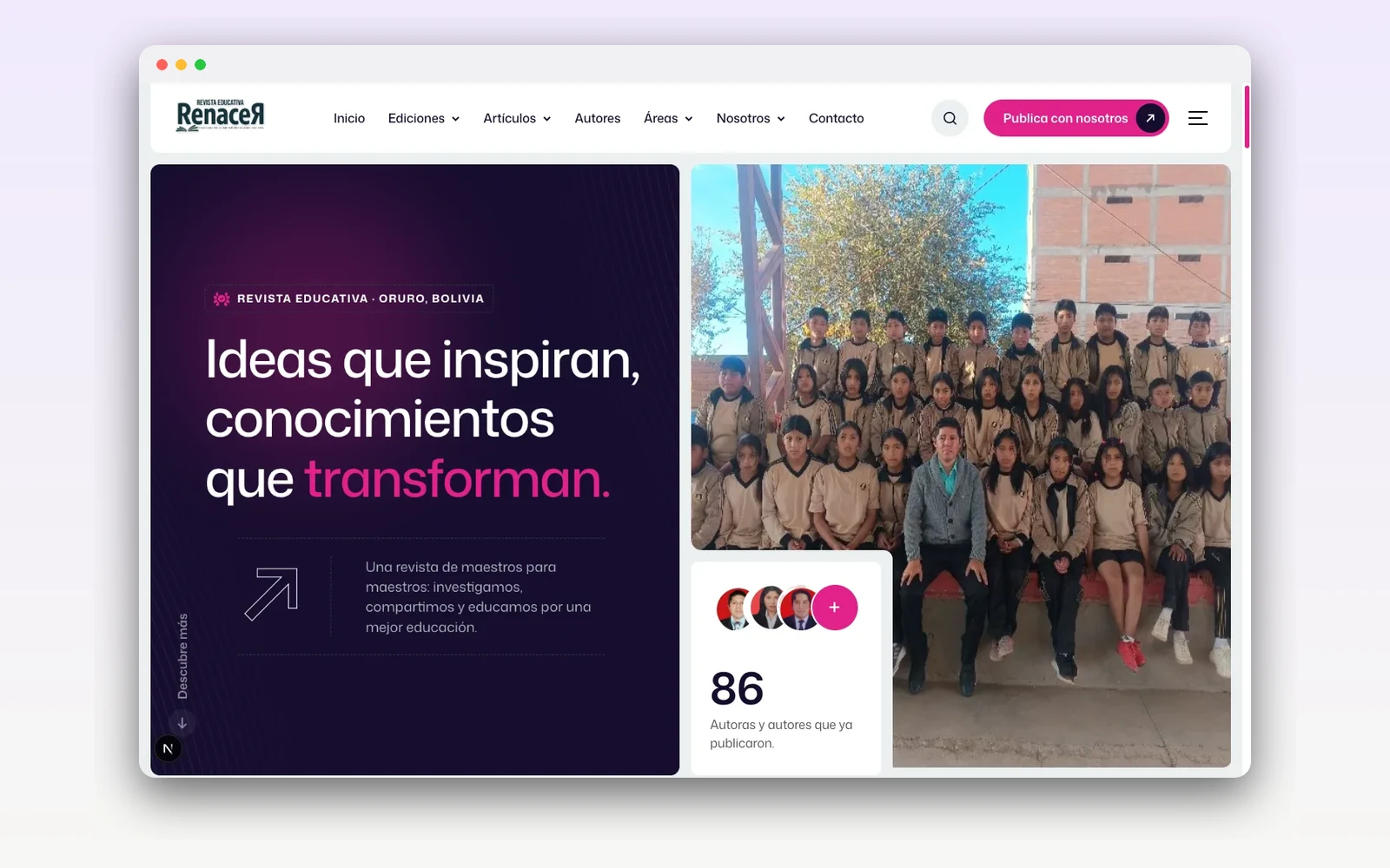 Revista Renacer — Plataforma editorial