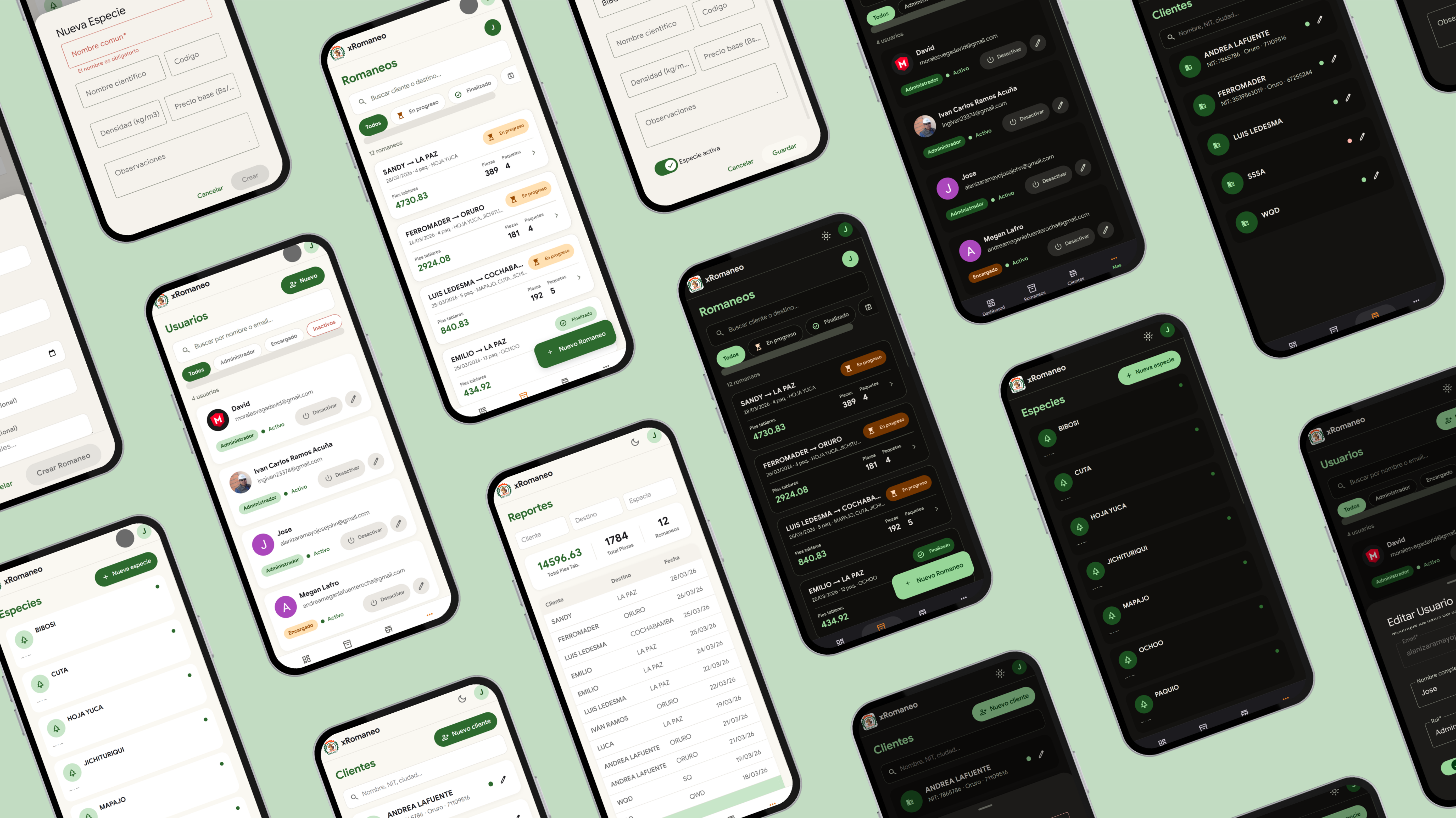 Romaneo - Celulares, vista completa del sistema
