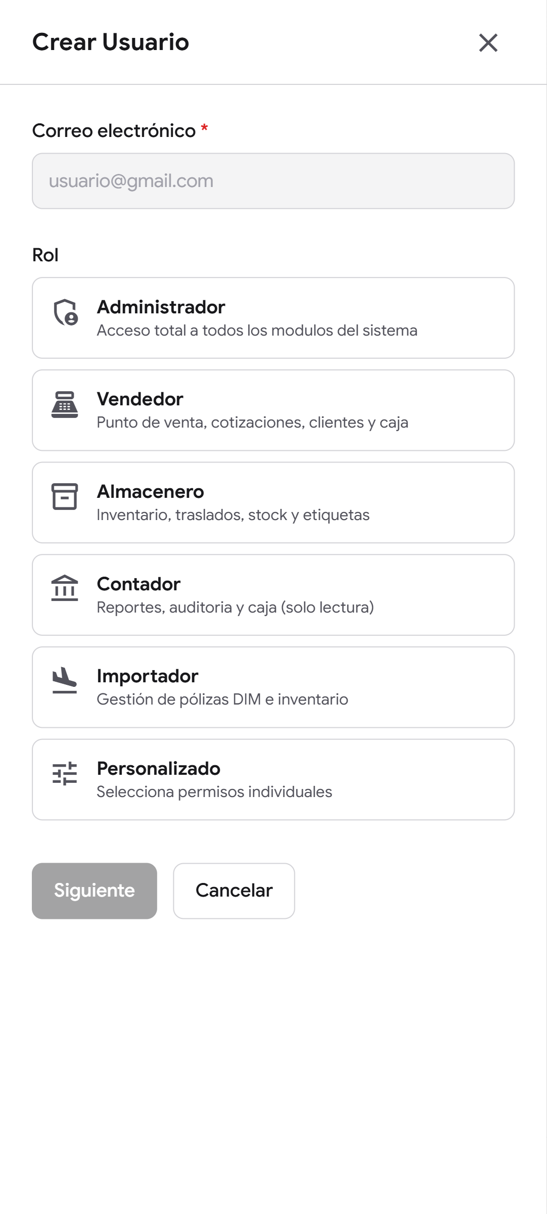 venture-celular-usuarioform-white — Formulario de usuario con roles en modo claro