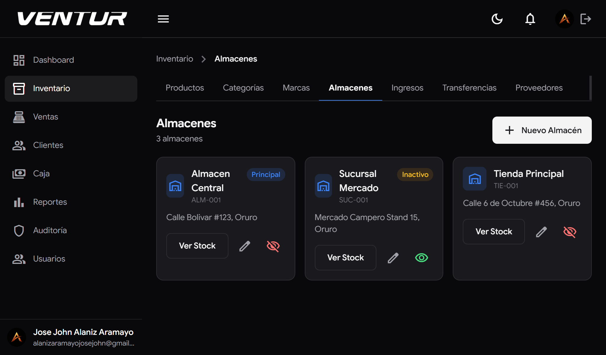 venture-laptop-almacenes-black — Gestión de almacenes en modo oscuro