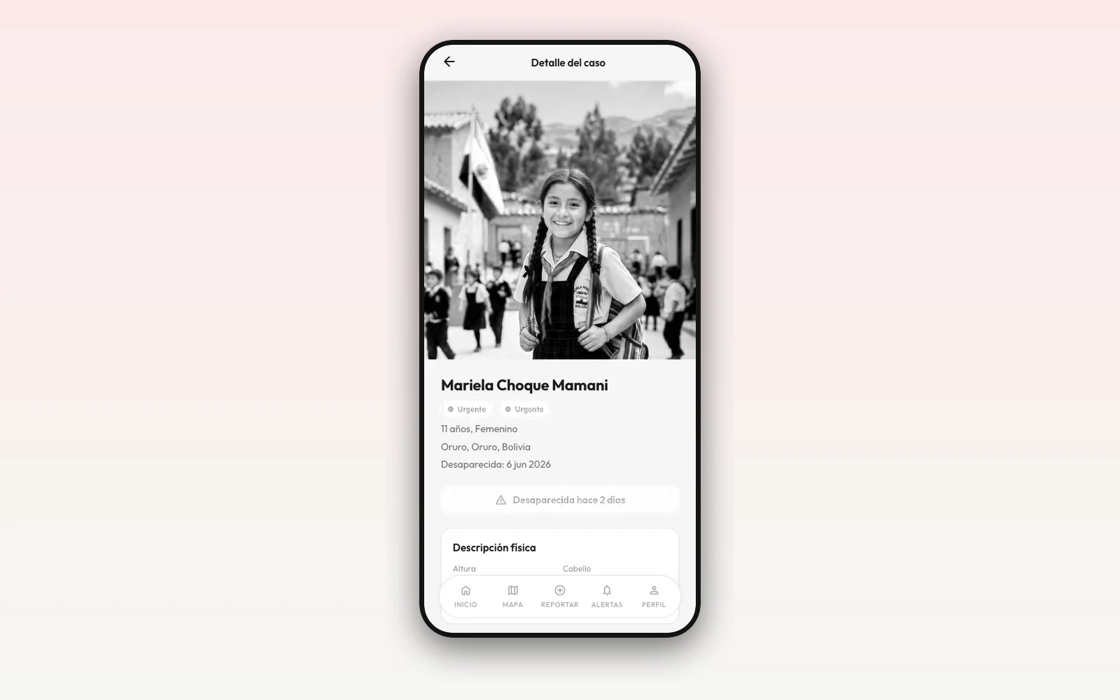 Personas Desaparecidas — Plataforma FELCC — captura 2