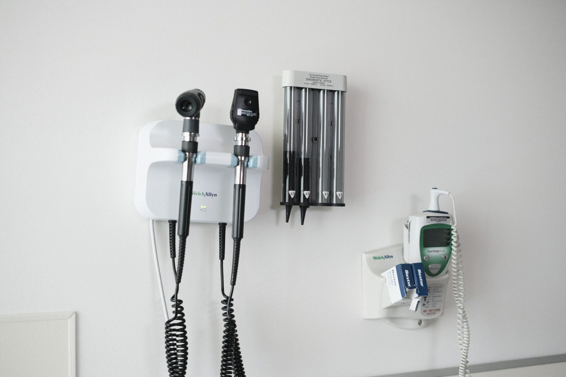 Diagnostic instruments on the wall