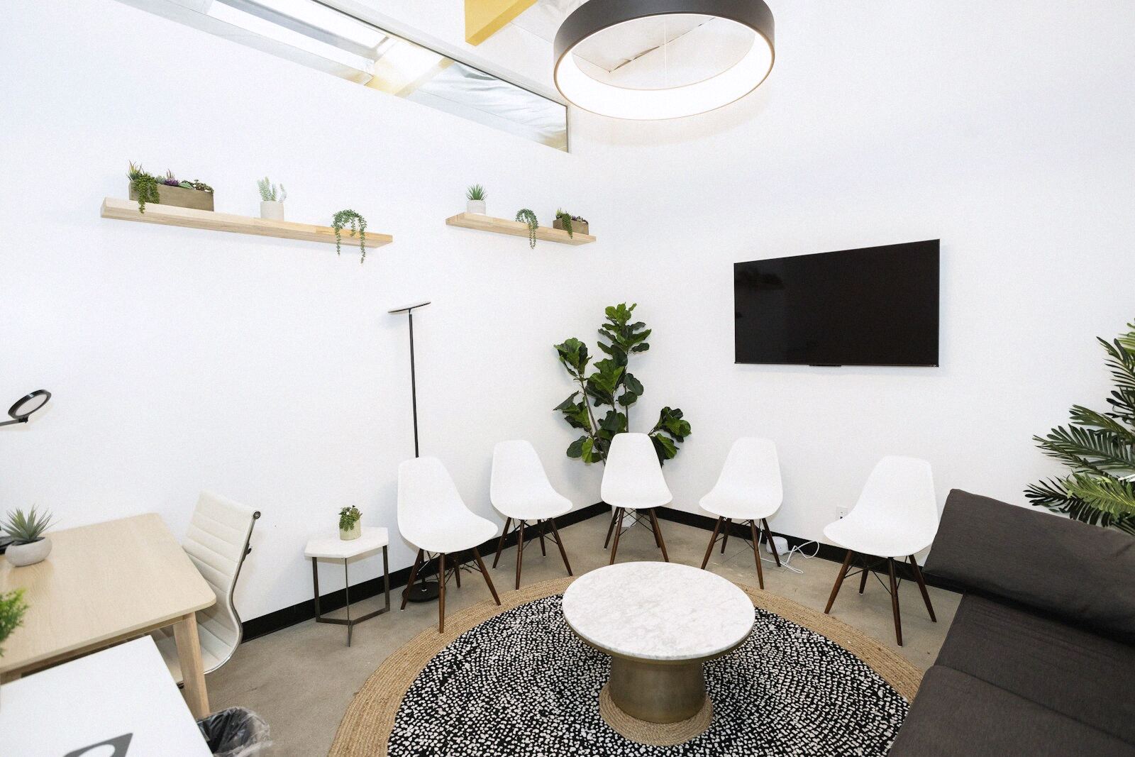 The waiting area on the ground floor