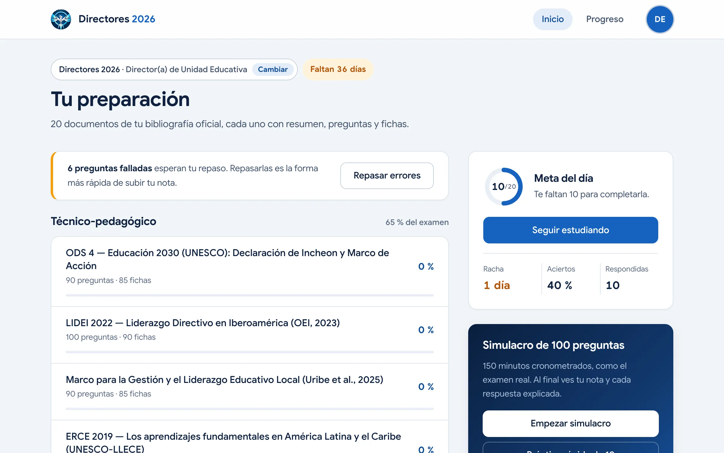 Renacer: inicio en dos columnas