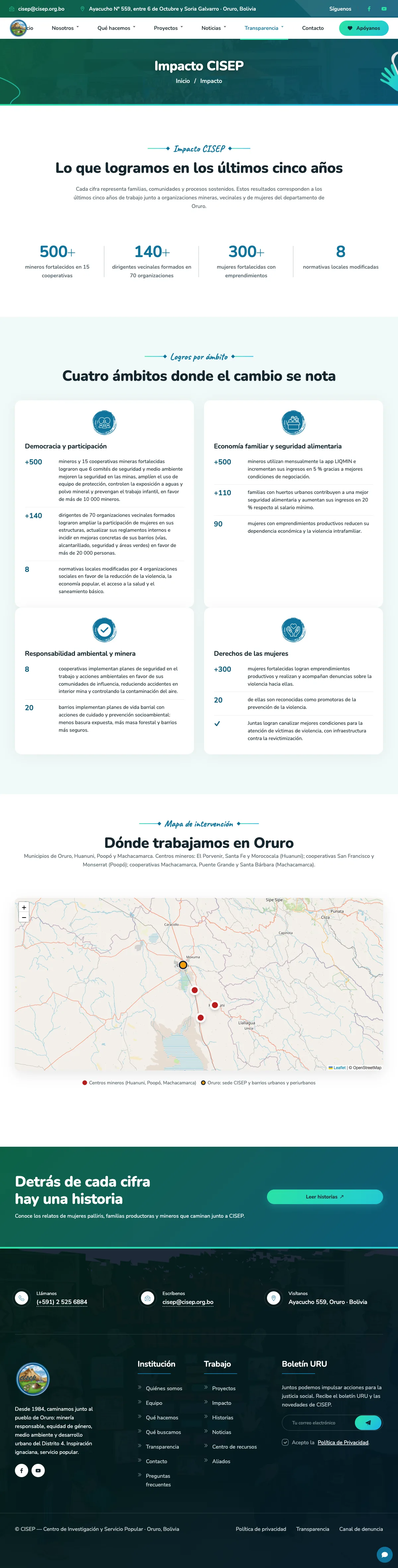 CISEP, página completa: impacto