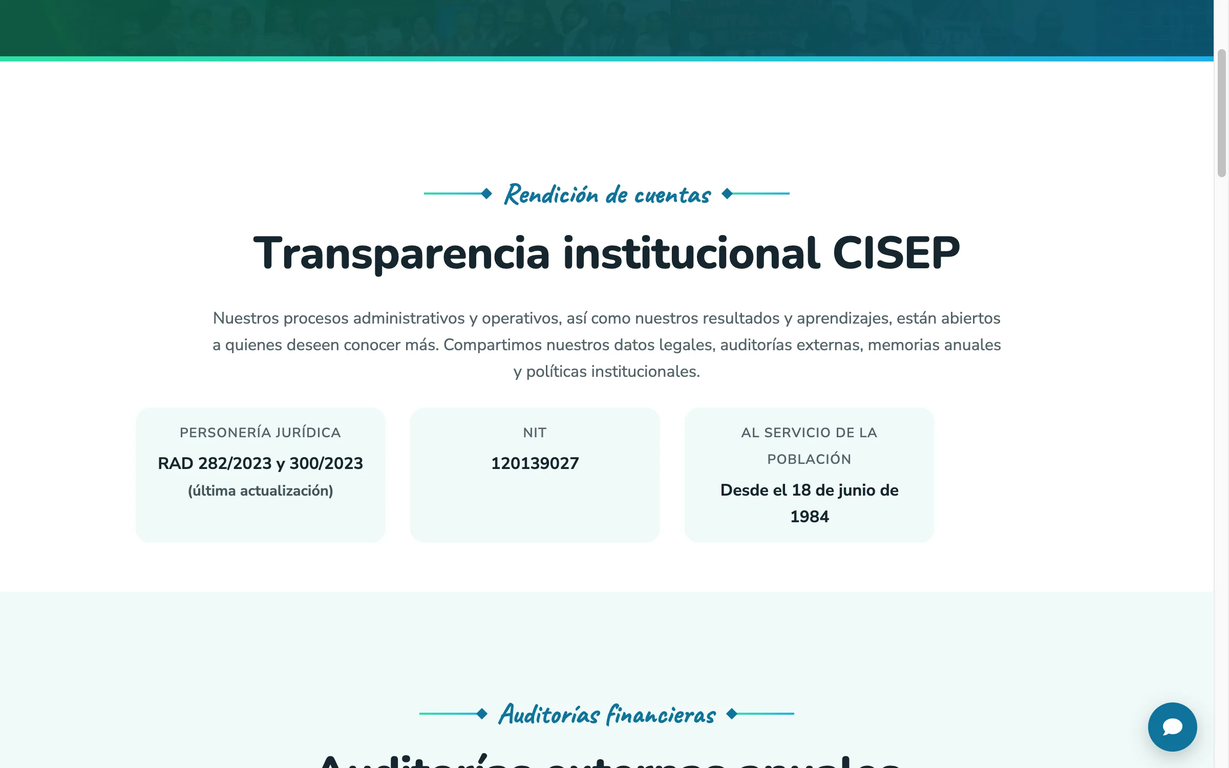 CISEP: transparencia institucional
