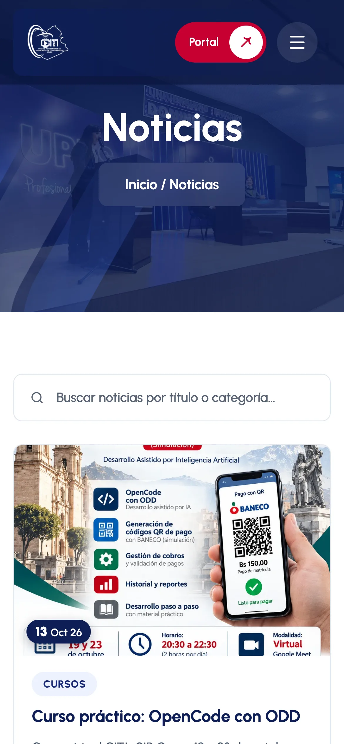 CITI Oruro en el celular: noticias