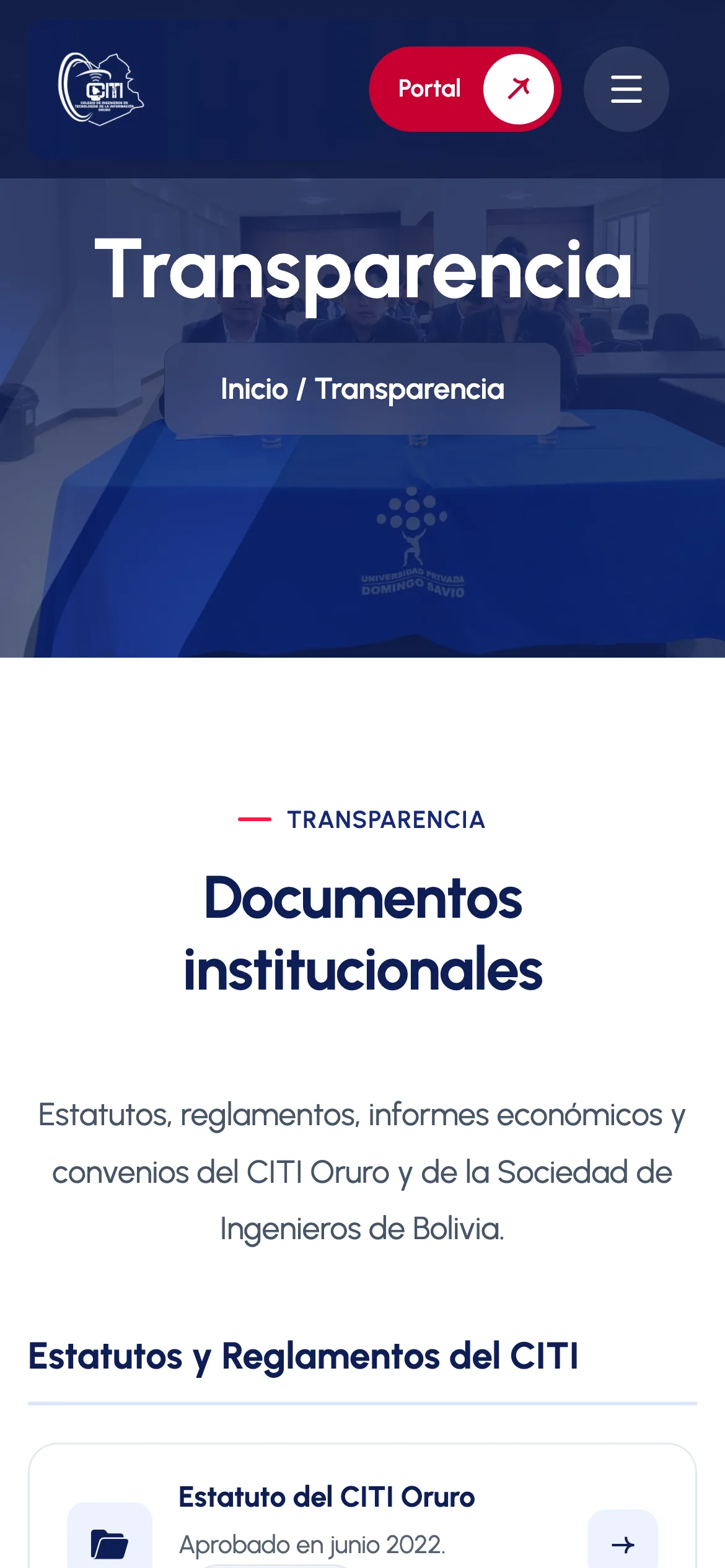 CITI Oruro en el celular: transparencia