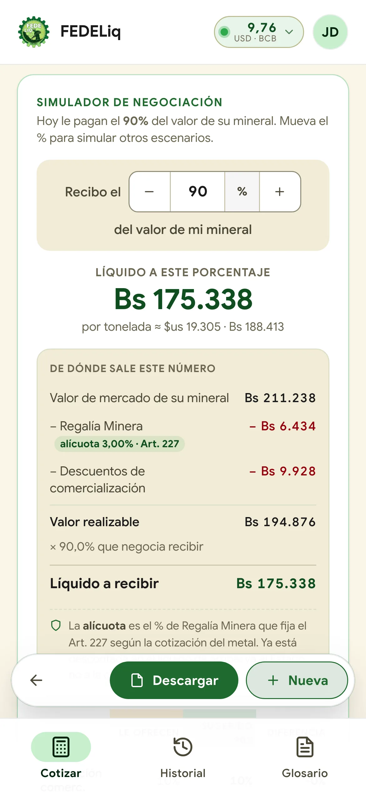 Paso 4: simulador de negociación