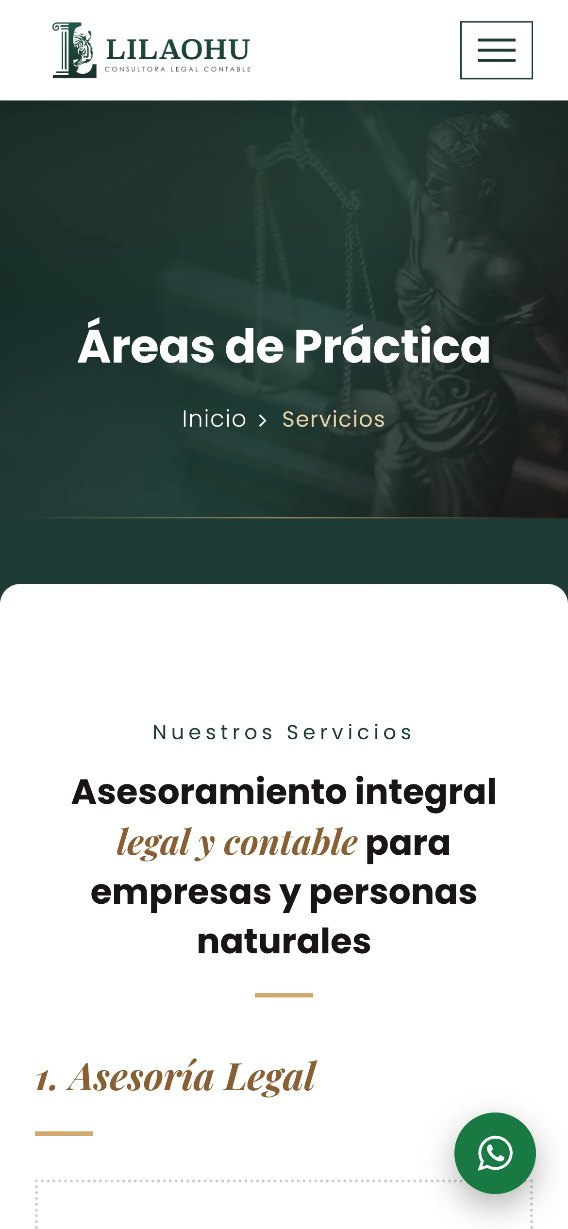 LILAOHU en el celular: áreas de práctica en el celular