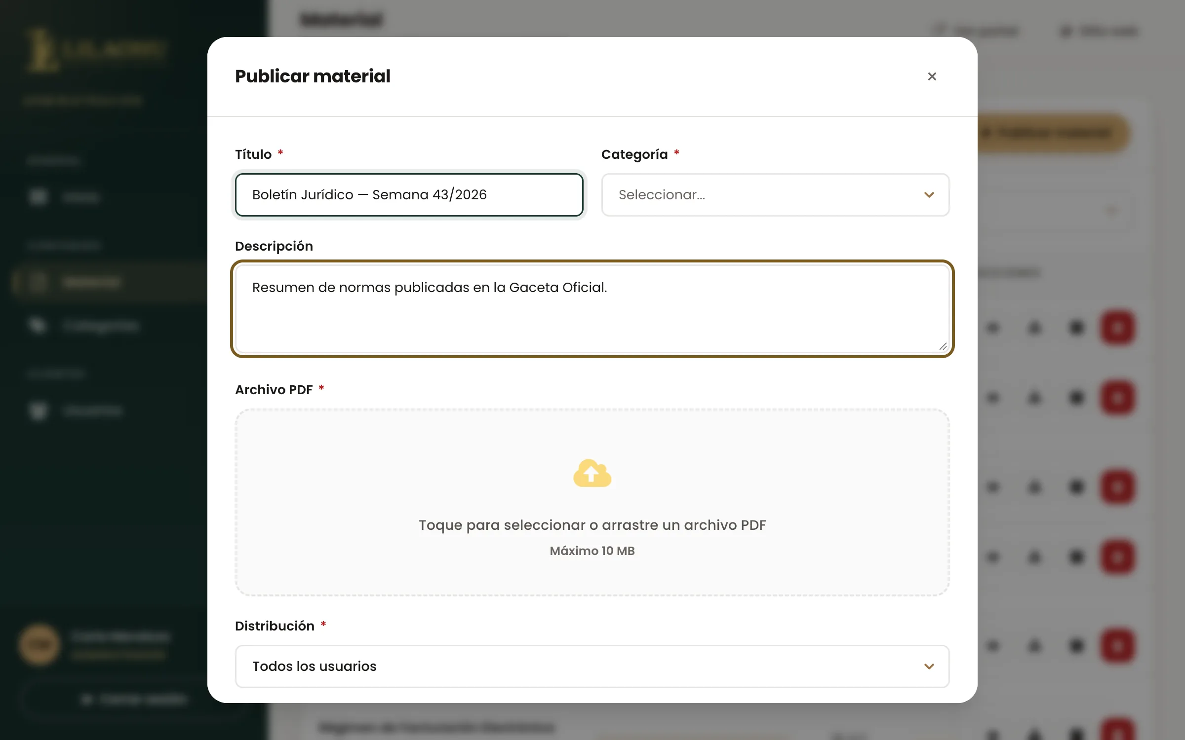 LILAOHU: publicar un material
