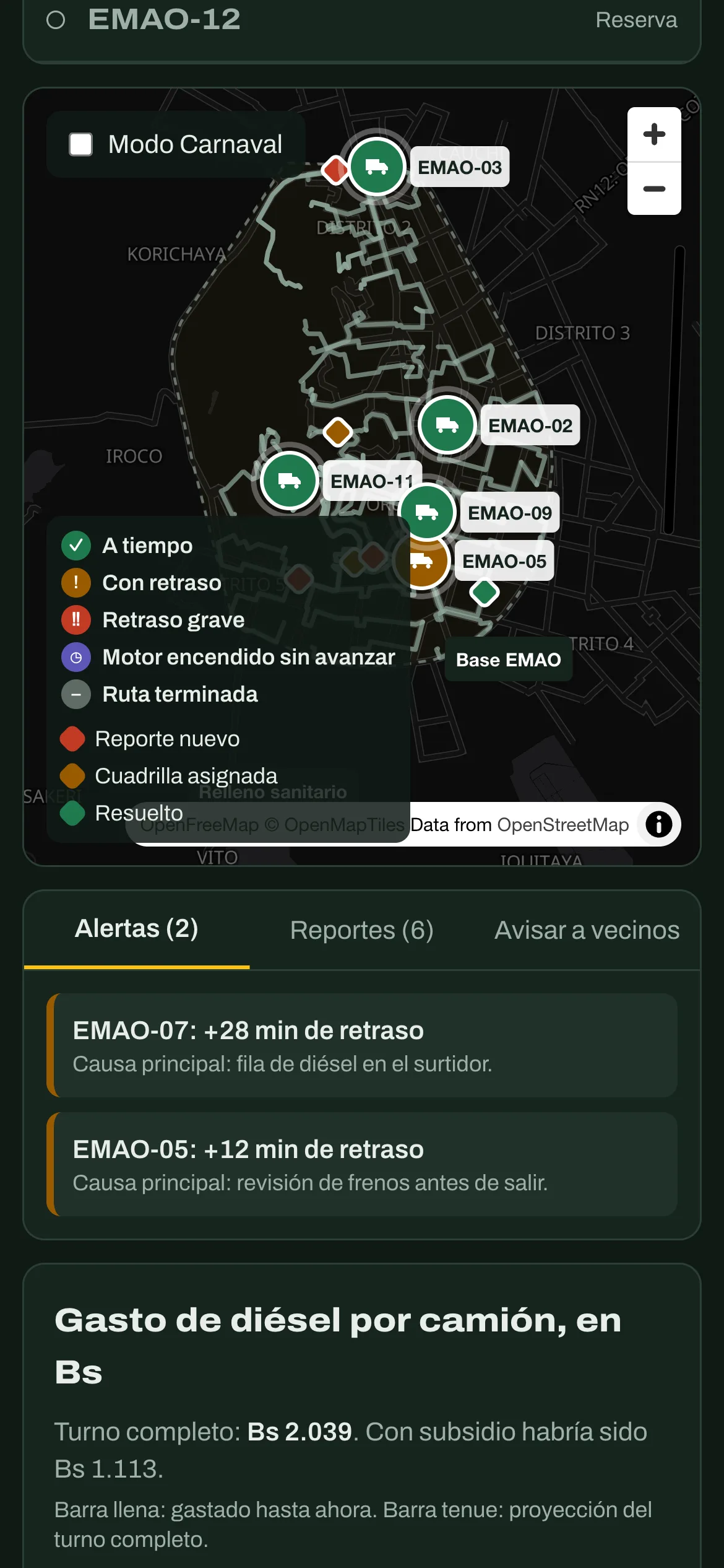 Ruta Limpia en el celular: centro de mando