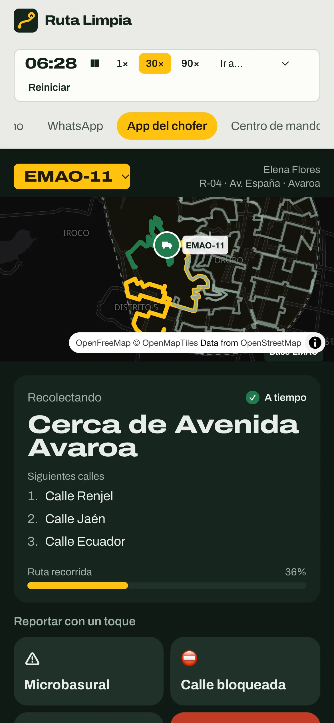Ruta Limpia en el celular: ruta y reportes con un toque