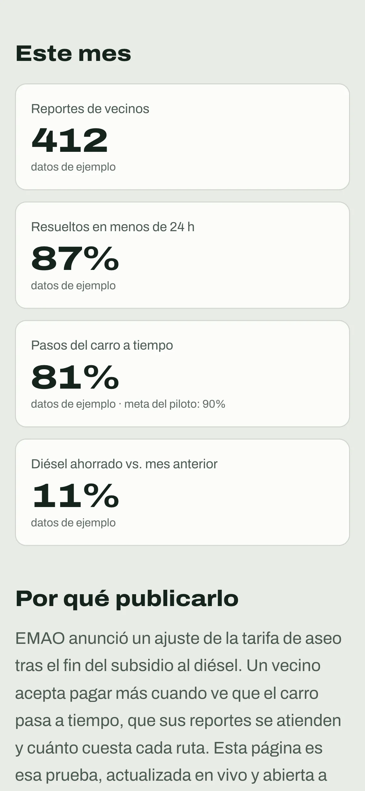 Ruta Limpia en el celular: transparencia