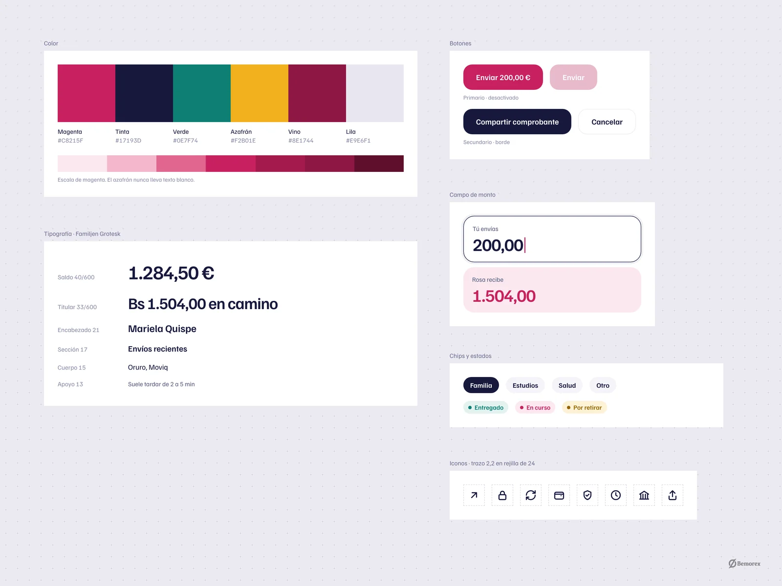 Fluxo — app envios dinero bolivia sistema de diseno