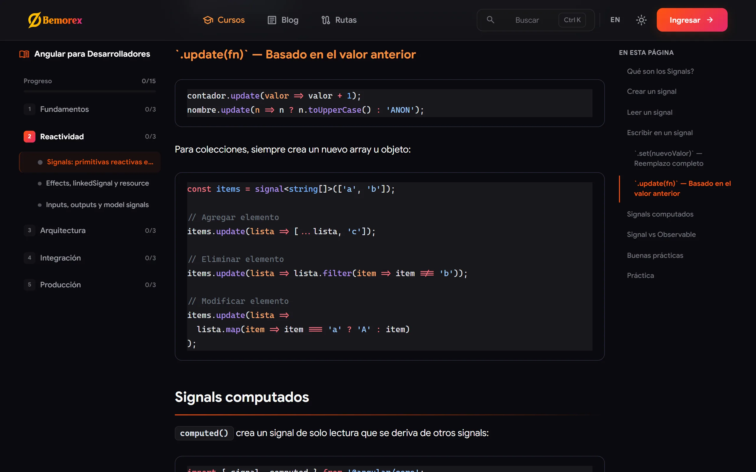 Bemorex Learn — learn angular signals