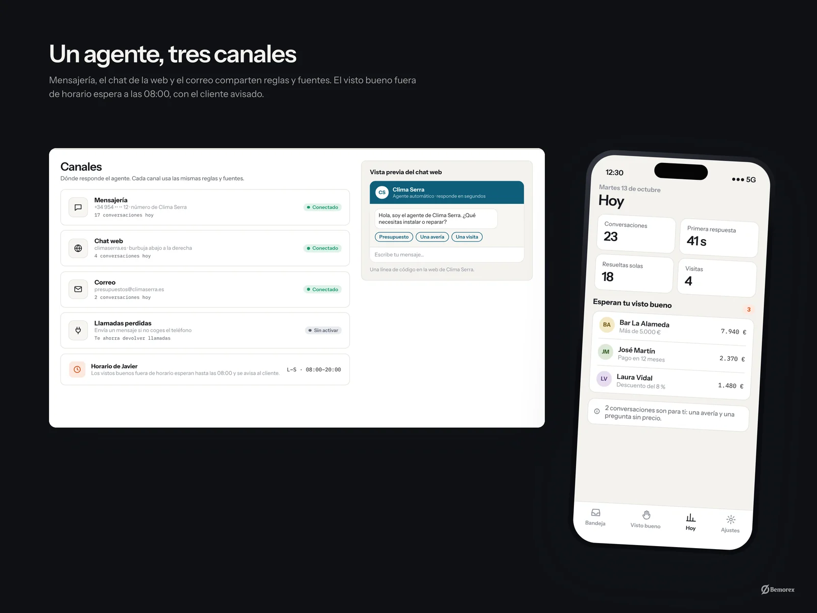 Operia — agente ia atencion clientes pymes canales