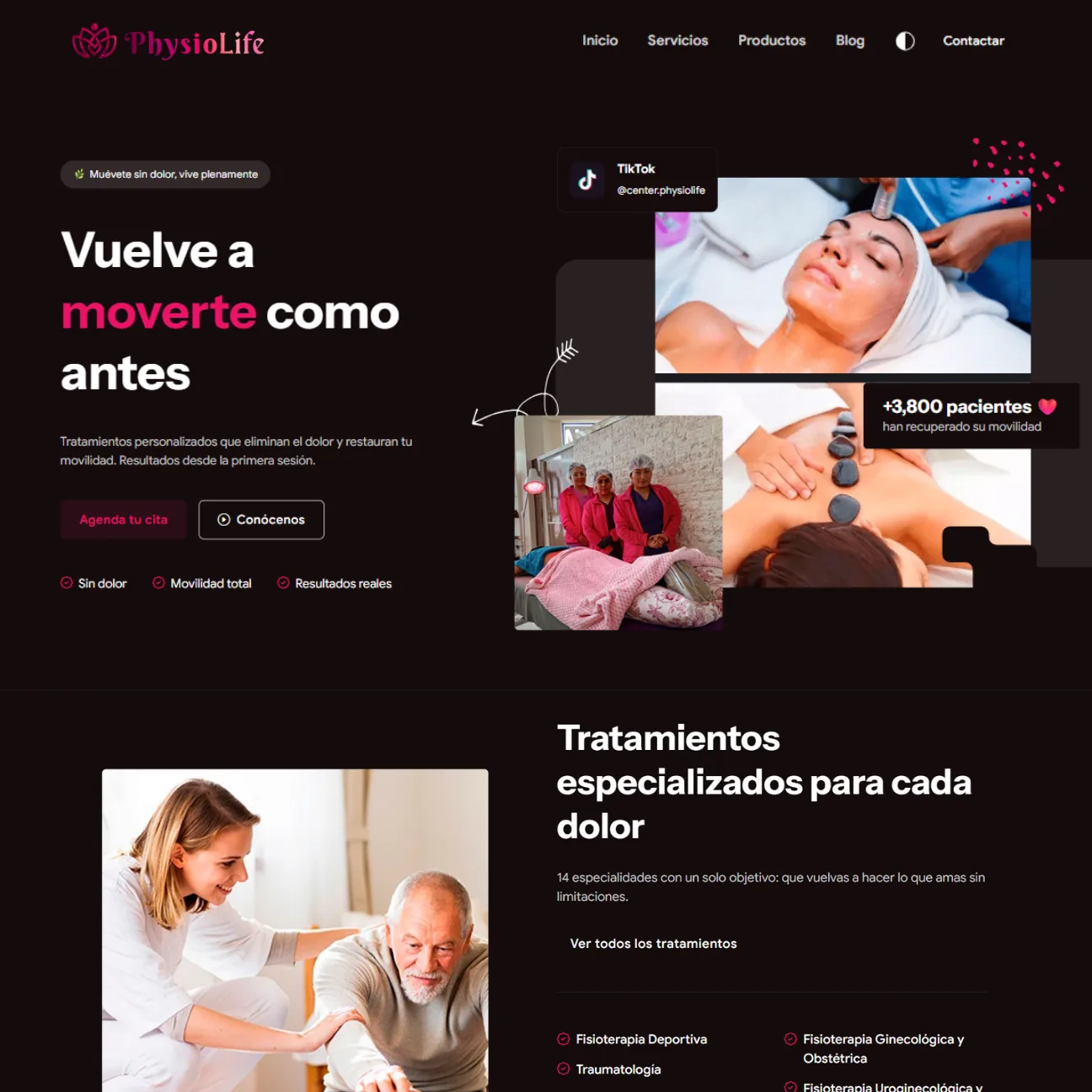 PhysioLife — logo identidad visual
