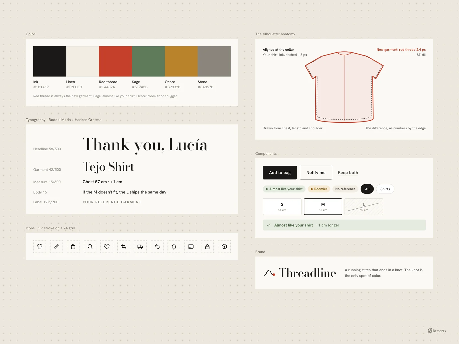 Threadline — fashion ecommerce store design system