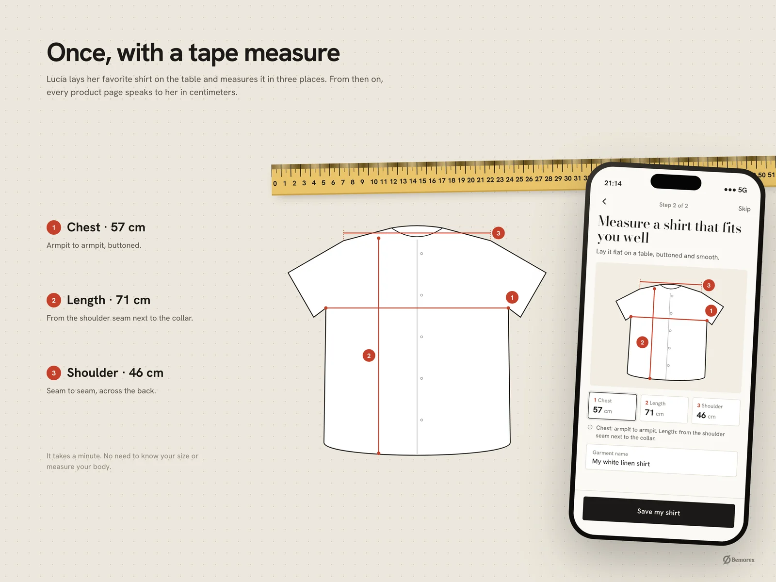 Threadline — fashion ecommerce store measure your shirt