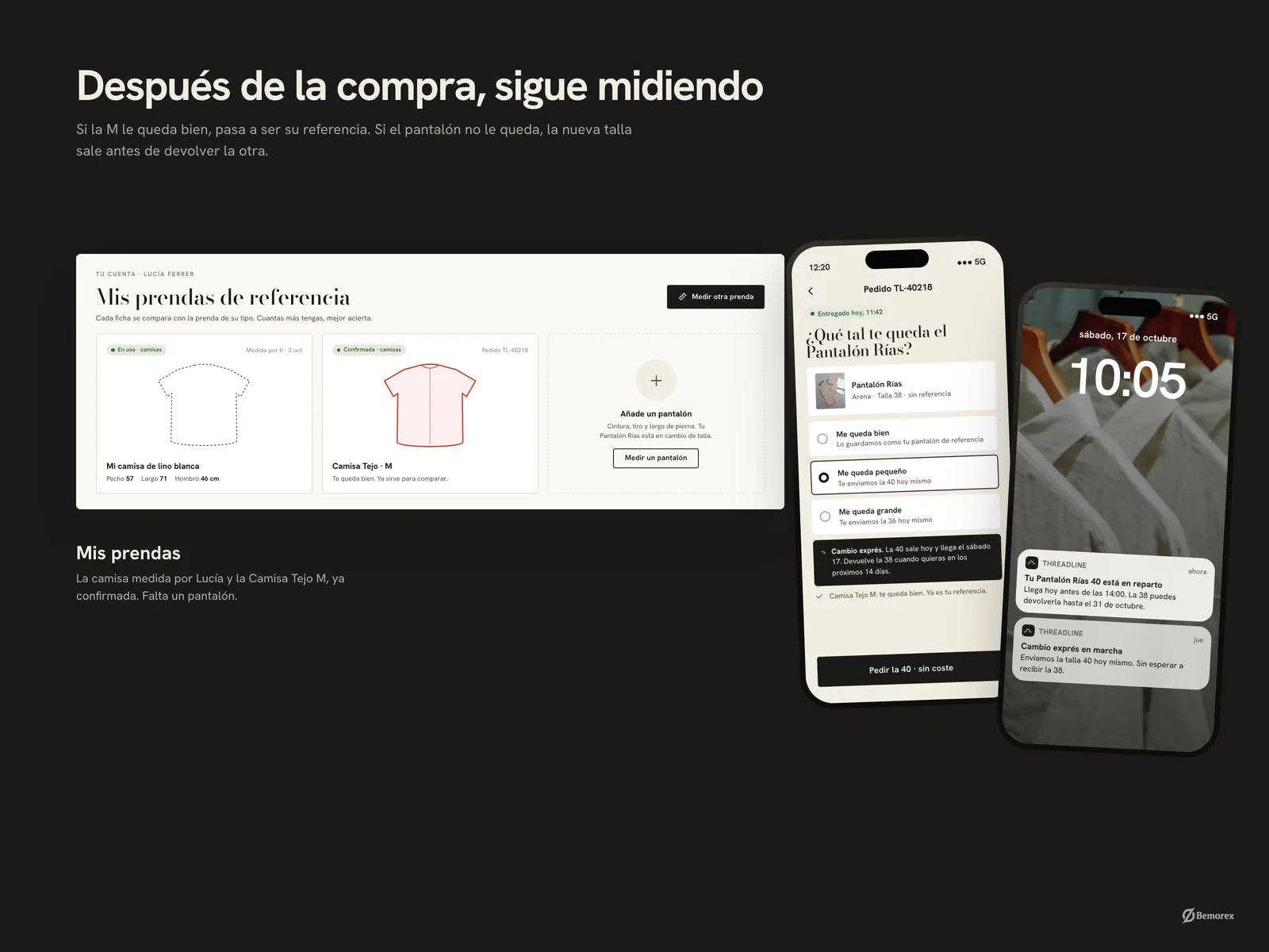 Threadline — tienda online ropa ecommerce despues de la compra