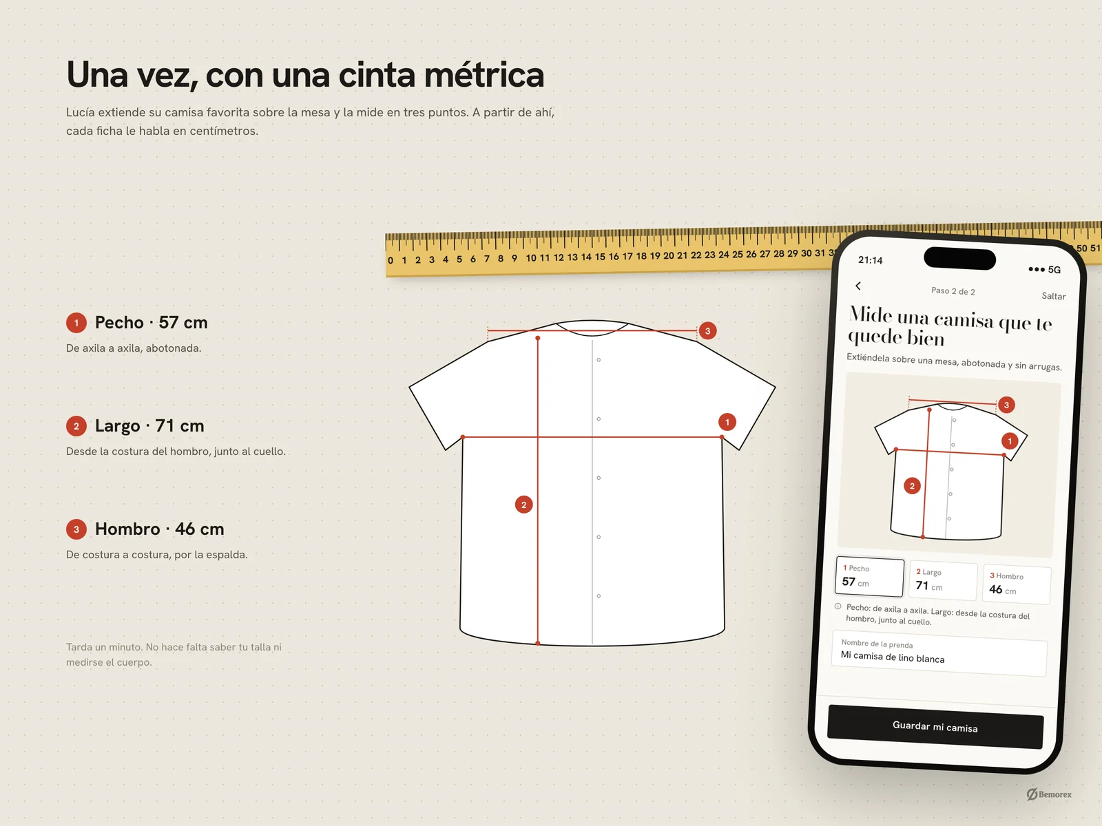 Threadline — tienda online ropa ecommerce medir tu camisa