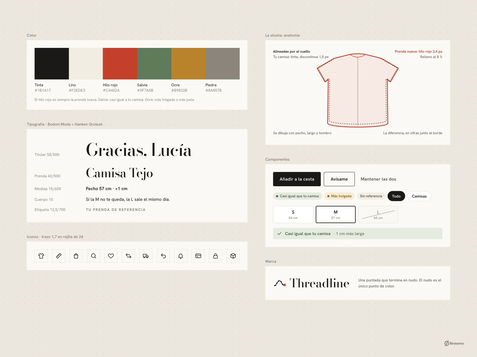 Threadline — tienda online ropa ecommerce sistema de diseno