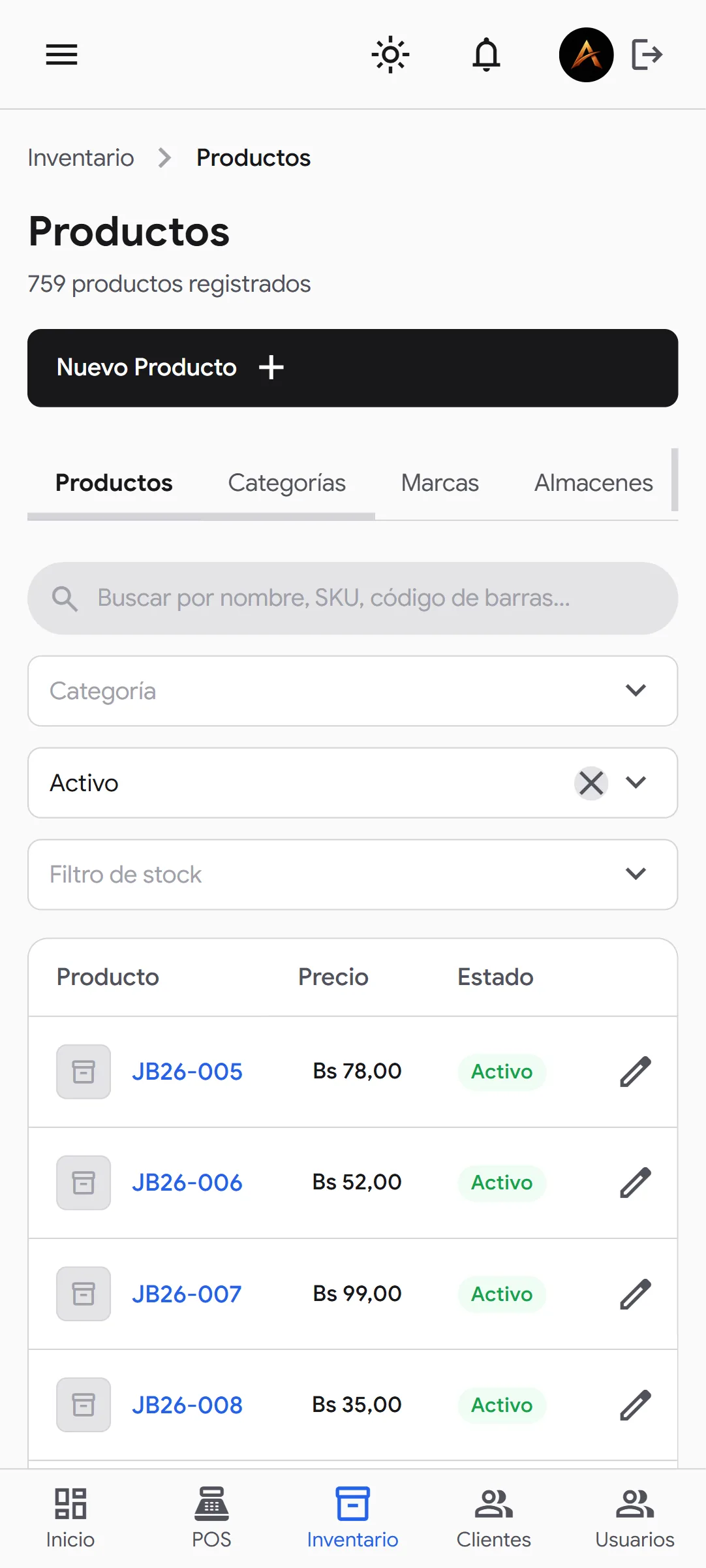 Venture — productos