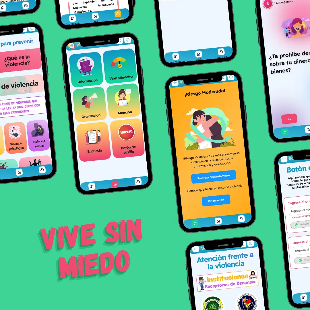 Vive Sin Miedo — pantallas