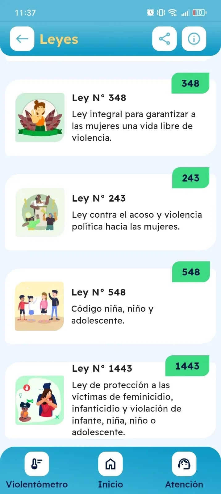 Vive Sin Miedo — violentometro evaluacion